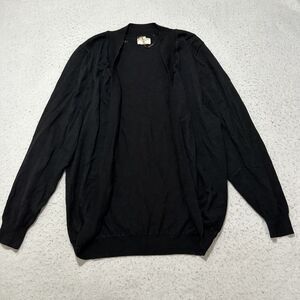 Melrose Chic Women's Plus Size 1X Open Front Cardigan Sweater Black Rayon Blend